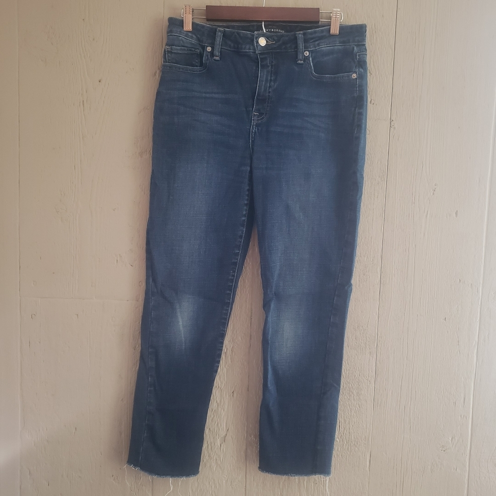Lucky Brand Hayden Skinny Raw Hem Blue Jeans Size 10/30
